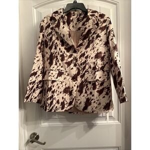 The Commense Cow Print Blazer NWT Small
